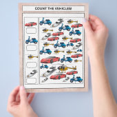 ANZEIGEN DES FAHRZEUGARBEITSBLATTS FÜR KINDER FLYER (Hand)