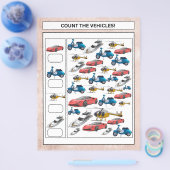 ANZEIGEN DES FAHRZEUGARBEITSBLATTS FÜR KINDER FLYER (Einzeln)