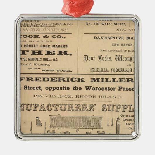 Anzeigen durch neun Firmen Silbernes Ornament (Vorne)