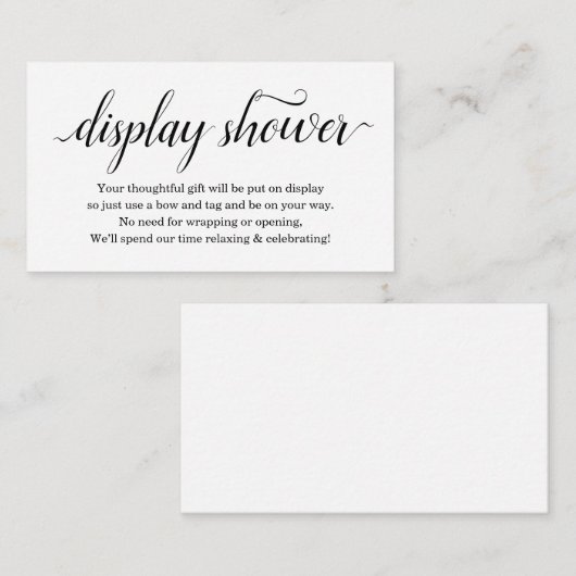 Anzeigen-Duschen-Einsatz für die Einladung - (Vorne/Hinten)