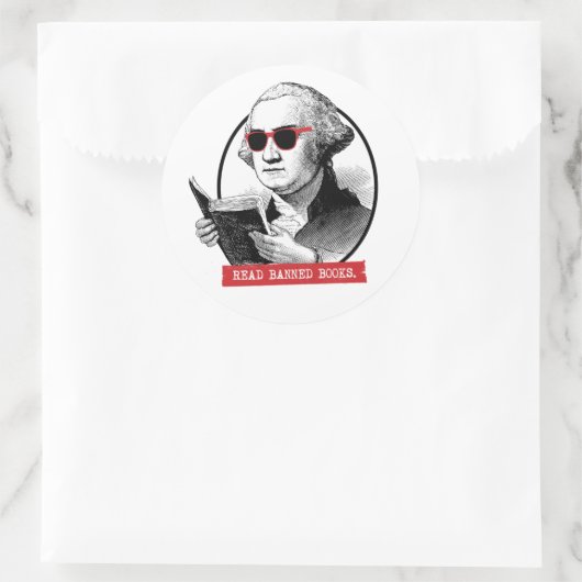 Anzeigen verbotener Bücher Runder Aufkleber (Tasche)