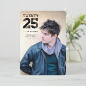 Anzeigen von Abschluss 2025-Foto Einladung (Stehend Vorderseite)