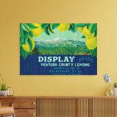 Anzeigen von Lemon LabelVentura, CA Leinwanddruck (Insitu (Wohnzimmer))