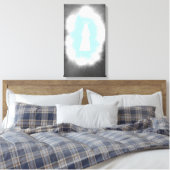 Anzeigen von oben Canvas Print Leinwanddruck (Insitu (Schlafzimmer))