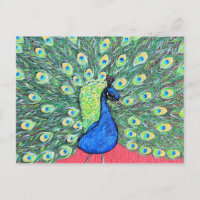 Anzeigen von Peacock-Acrylmalerei