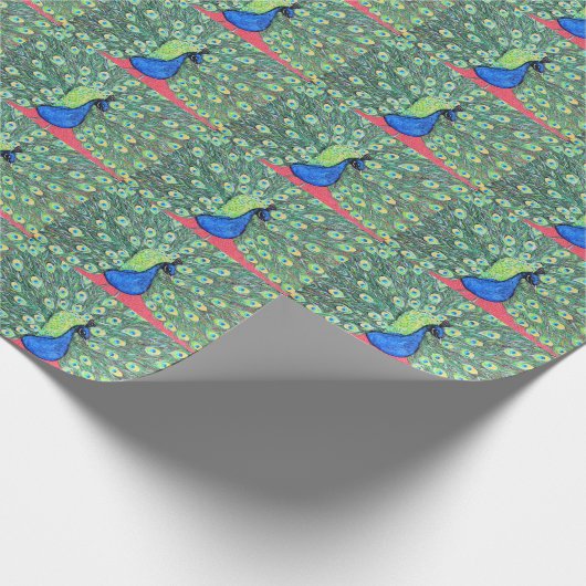 Anzeigen von Pfauenmalerei Geschenkpapier (Ecke)