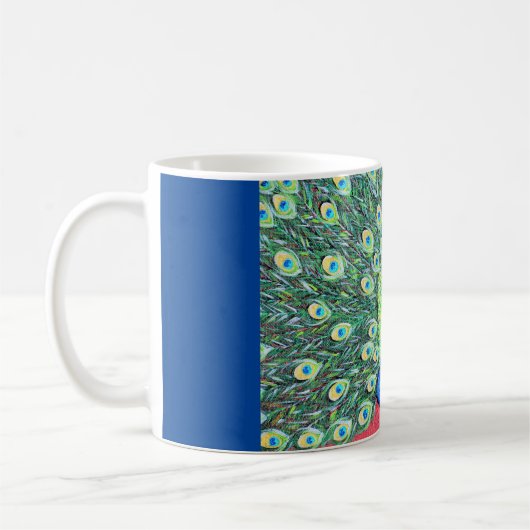 Anzeigen von Pfauenmalerei Kaffeetasse (Links)