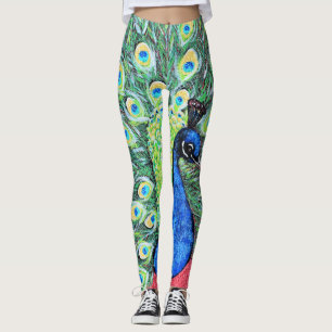 Anzeigen von Pfauenmalerei Leggings