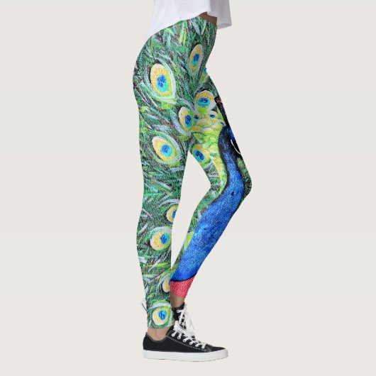 Anzeigen von Pfauenmalerei Leggings (Rechts)