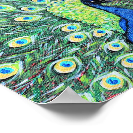 Anzeigen von Pfauenmalerei Poster (Ecke)