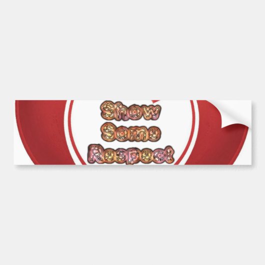 Anzeigen von Respektsgrafik Autoaufkleber (Vorne)