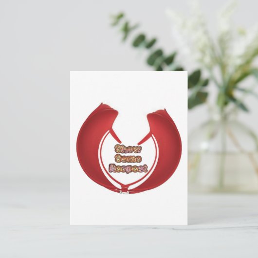 Anzeigen von Respektsgrafik Postkarte (Stehend Vorderseite)