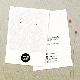 Anzeigenhalter für das weiße Leder hinzufügen Visitenkarte