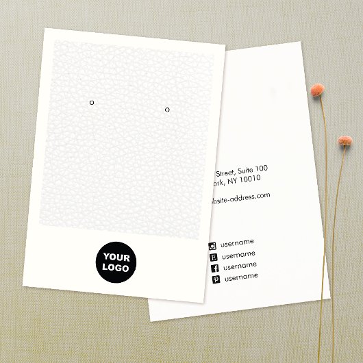 Anzeigenhalter für das weiße Leder hinzufügen Visitenkarte