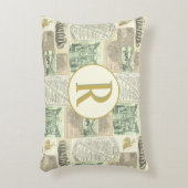 Anzeigenkollektion für Vintage Bahnzeitungen Dekokissen (Vorderseite(Vertikal))