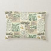 Anzeigenkollektion für Vintage Bahnzeitungen Dekokissen (Rückseite)