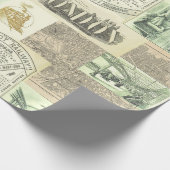 Anzeigenkollektion für Vintage Bahnzeitungen Geschenkpapier (Ecke)