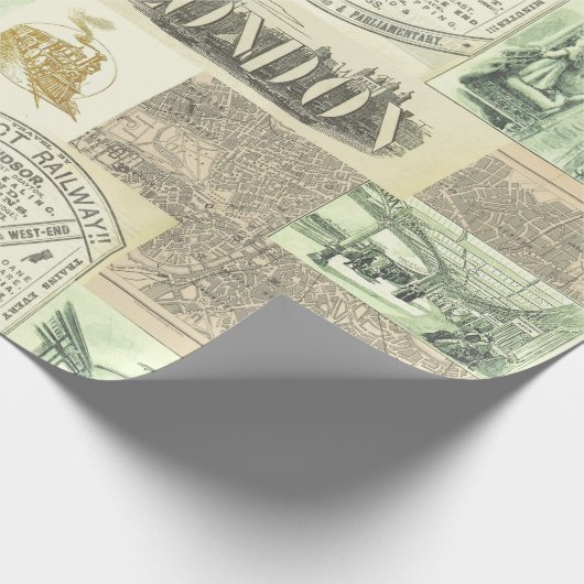 Anzeigenkollektion für Vintage Bahnzeitungen Geschenkpapier (Ecke)