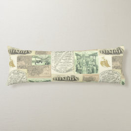 Anzeigenkollektion für Vintage Bahnzeitungen Seitenschläferkissen