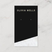 Anzeiger für Schwarz-weiße Holzerden Visitenkarte (Vorderseite)