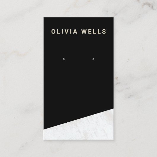 Anzeiger für Schwarz-weiße Holzerden Visitenkarte (Vorderseite)