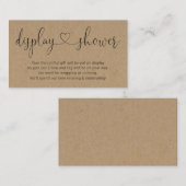 Anzeigeraumanlage für rustikale Kraft Begleitkarte (Vorne/Hinten)