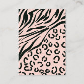 Anzeigetafel für den Farbdruckrosa Ohrring Visitenkarte (Rückseite)