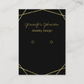 Anzeigetafel für den geometrischen Ohrring der Gol Visitenkarte (Vorderseite)
