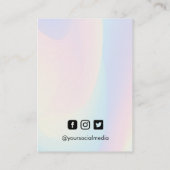 Anzeigetafel für den Rainbow-Ohrring Visitenkarte (Rückseite)