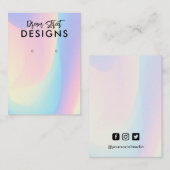 Anzeigetafel für den Rainbow-Ohrring Visitenkarte (Vorne/Hinten)