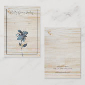 Anzeigetafel für die blaue Blumenzunge Visitenkarte (Vorne/Hinten)