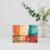 Anzeigetafel für Herbstfarbenblöcke Visitenkarte (Stehend Vorderseite)