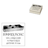 Anzen an einer Log Celery Summer Picnic Food Addre Gummistempel (Stempel)