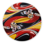 Anziehen der Keramik mit belgischen Farben Keramikknauf (Vorderseite)