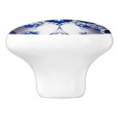 Anziehen der Keramik mit den blauen Farben Keramikknauf (Seitenansicht)