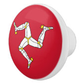 Anziehen der Keramik mit der Isle of Man-Flagge Keramikknauf (Rechts)