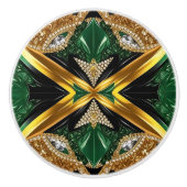 Anziehen der Keramik mit jamaikanischen Farben Keramikknauf (Vorderseite)