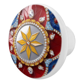 Anziehen der Keramik mit kolumbianischen Farben Keramikknauf