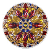 Anziehen der Keramik mit kolumbianischen Farben Keramikknauf (Vorderseite)