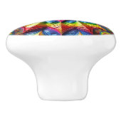 Anziehen der Keramik mit LGBTQ-Farben Keramikknauf (Seitenansicht)