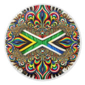 Anziehen der Keramik mit südafrikanischen Farben Keramikknauf (Vorderseite)