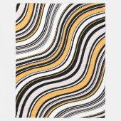 Anziehende Farbkunst Abstrakt schwarz gelb Fleecedecke (Vorderseite)