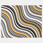 Anziehende Farbkunst Abstrakt schwarz gelb Fleecedecke (Vorderseite (Horizontal))