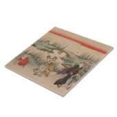 Anziehende Leuchtkäfer (Farbholzschnitt) Fliese (Seite)