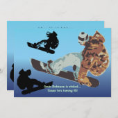 Anziehende Luft-Snowboarding-Einladung Einladung (Vorne/Hinten)