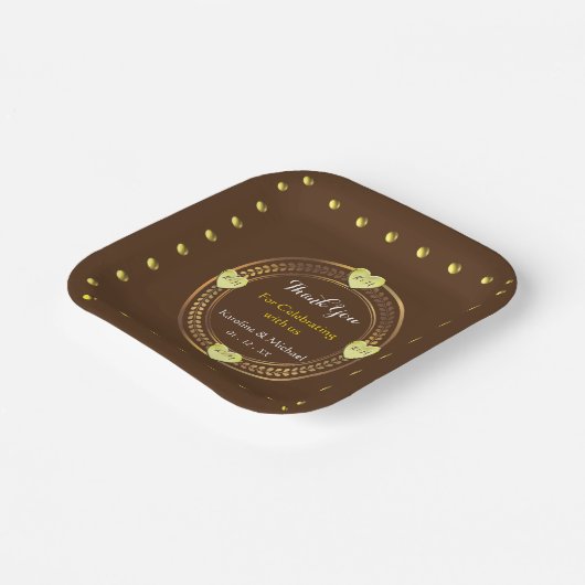 Anziehende Party-Hochzeiten Pappteller (Gewinkelt)