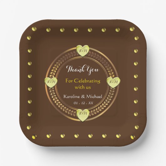 Anziehende Party-Hochzeiten Pappteller (Vorderseite)