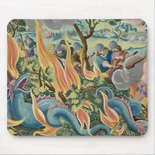 Anziehende Schlangen in Indien unter Verwendung Mousepad