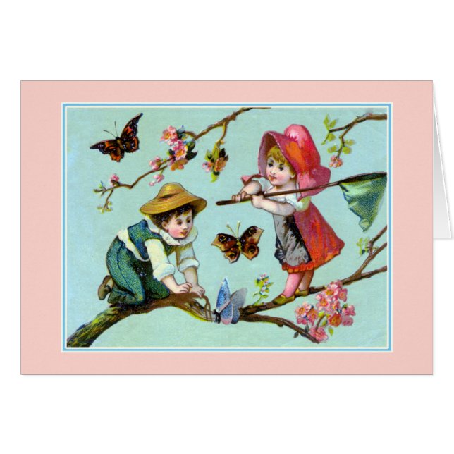 Anziehende Schmetterlinge - viktorianische Kinder (Vorderseite (Horizontal))