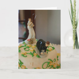 Anziehender Bräutigam der lustigen Karte